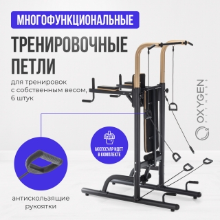 Турник 3 в 1 со скамьей домашний OXYGEN FITNESS LOGAN