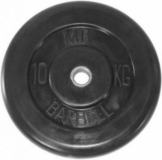Диск обрезиненный литой 10 кг Barbell MB-PltB31-10