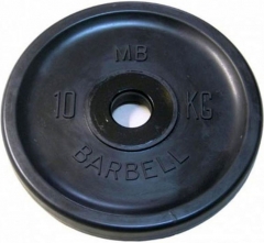 Диск обрезиненный евро-классик 10 кг Barbell MB-PltBE-10