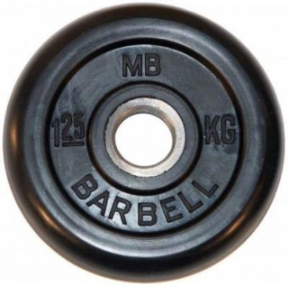 Диск обрезиненный литой 1,25 кг Barbell MB-PltB26-1,25