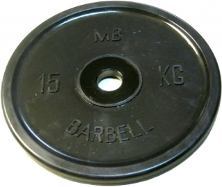 Диск обрезиненный евро-классик 15 кг Barbell MB-PltBE-15