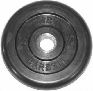Диск обрезиненный литой 2,5 кг Barbell MB-PltB51-2,5