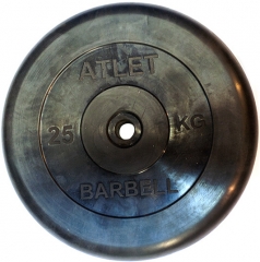 Диск обрезиненный литой 25 кг Barbell Atlet MB-AtletB26-25