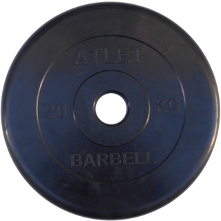 Диск обрезиненный 25 кг Barbell Atlet MB-AtletB51-25