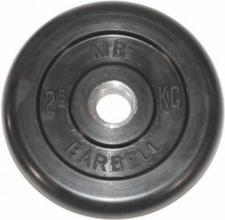 Диск обрезиненный литой 2,5 кг Barbell MB-PltB31-2,5