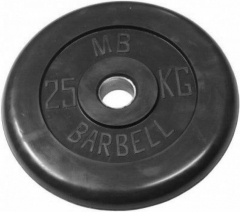 Диск обрезиненный литой 25 кг Barbell MB-PltB51-25