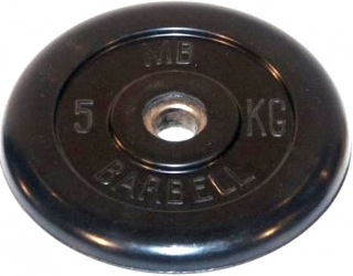 Диск обрезиненный литой 5 кг Barbell MB-PltB26-5