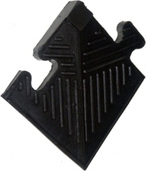 Уголок резиновый для бордюра, чёрный, 12 мм Barbell MB-MatB-Cor12